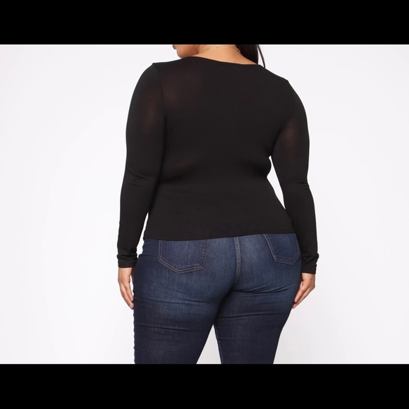 Fashion Nova long sleeve black top #105 - Picture 7 of 7